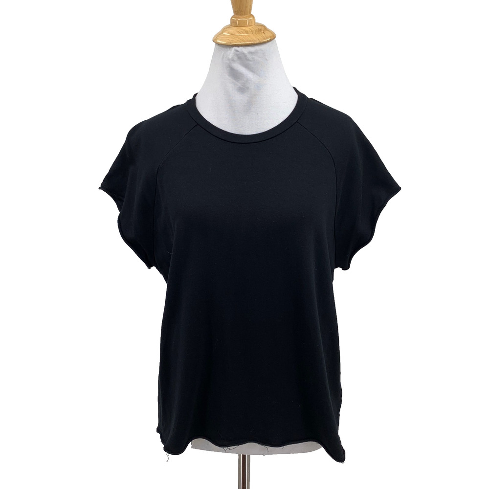 Majestic Filatures T Shirt Womens 4 Black Deluxe French Touch Soft Crop Tee